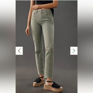 Paige Cindy Seamed High-Rise Straight-Leg Jeans